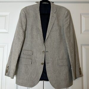 J. Crew Ludlow Ormezzano linen blend blazer Sz40R Grey